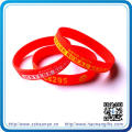 Bracelete de venda quente do silicone do evento com logotipo feito sob encomenda (HN-SW-104)